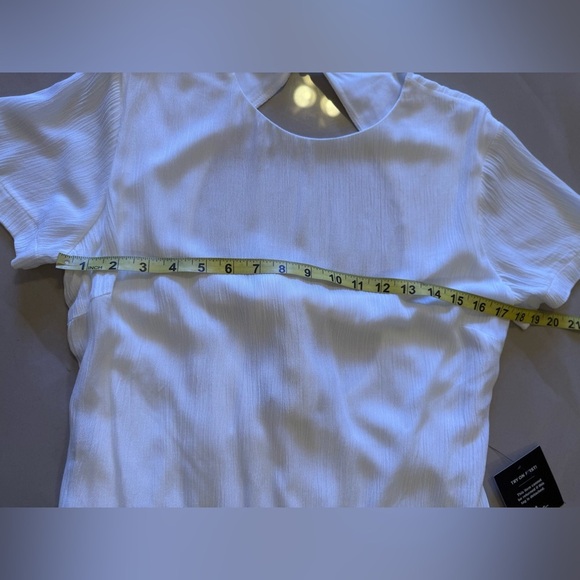 lulus dress small NWT made with love Low Round neck Open Back waistline White - Picture 7 of 16